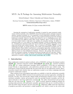MVN: An R Package for Assessing Multivariate Normality