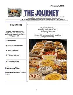The Journey Newsletter - Brown Deer Baptist Church
