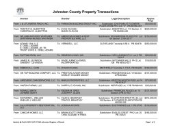 Property Transactions - Johnston County Register of Deeds