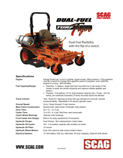 Specifications - Scag Power Equipment