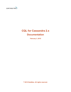 CQL for Cassandra 2.x