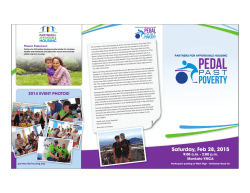 Pedal Past Poverty 2015 Brochure - Partners for Affordable Housing