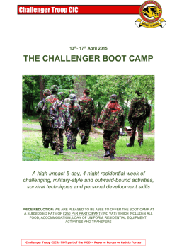 NW BOOT CAMP 2015 - Challenger Troop