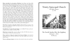 FromThe Bulletin - Trinity Episcopal Church