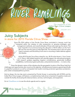 2015 Jan Issue - Indian River Citrus League
