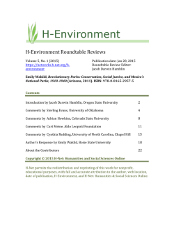 H-‐Environment Roundtable Reviews - H-Net