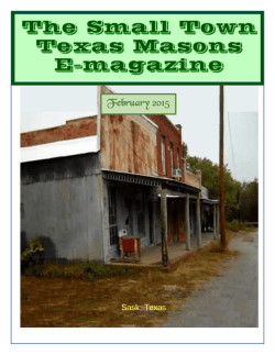 February 2015 - The Small Town Texas Mason E
