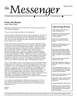 February 2015 Messenger - The Episcopal Church of the Holy Cross