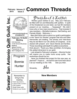 Current Newsletter - Greater San Antonio Quilt Guild