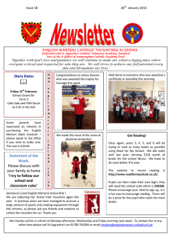Newsletter - English Martyrs