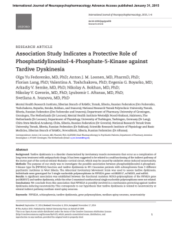 Association Study Indicates a Protective Role of Phosphatidylinositol