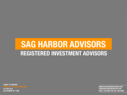 Pitchbook - Sag Harbor Advisors