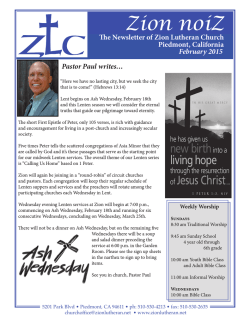 Newsletter - Zion | Lutheran | Church