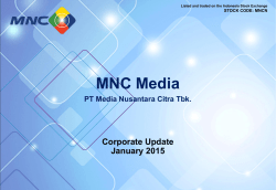 No Slide Title - PT. Media Nusantara Citra Tbk