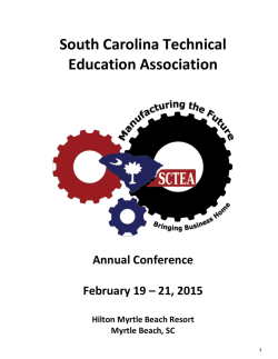 2015 Conference Brochure - South Carolina Technical Education