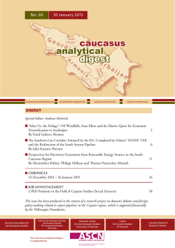 analytical digest caucasus - Center for Security Studies (CSS)