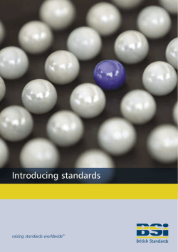 BSI intro v10 - Water UK Standards Programme