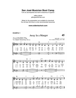 Workshop Sheet - St. Denis Choir Login