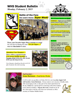 WHS Student Bulletin - Windsor High School