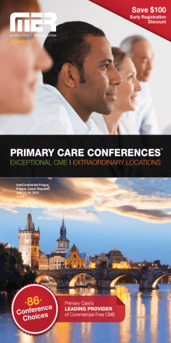 PRIMARY CARE CONFERENCES - Medical Education Resources