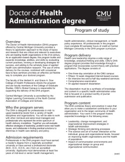 Doctor of Health Administration degree
