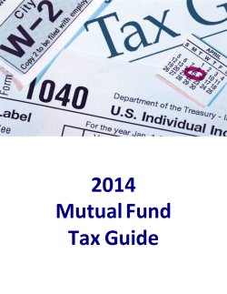 2014 Mutual Fund Tax Guide