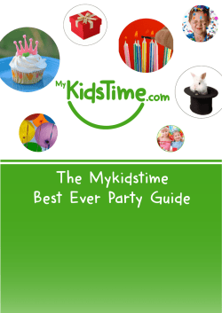 Download your FREE Mykidstime Guide to Kids Parties