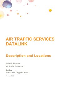 Air Traffic Services Datalink – Description and Locations