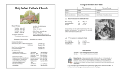 Previous bulletin - Holy Infant Catholic Church