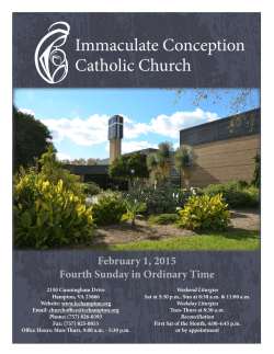 February 1. 2015 - Immaculate Conception Catholic Church