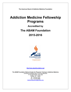 Addiction Medicine Fellowship Programs