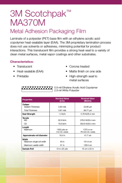 Scotchpak MA370M Metal Adhesion Packaging Film Flyer