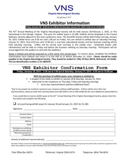 VNS Exhibitor PDF - Virginia Neurological Society