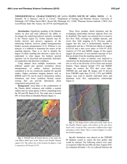 Thermophysical Characteristics of Lava Flows South of Arsia Mons