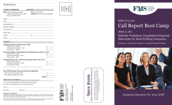 Call Report Boot Camp - Financial Managers Society