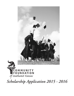 Scholarship Application 2015 - 2016