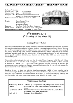 1st February, 2015 - St Andrews RC Church