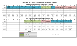 Lane Assignments for the 2015 City Championships