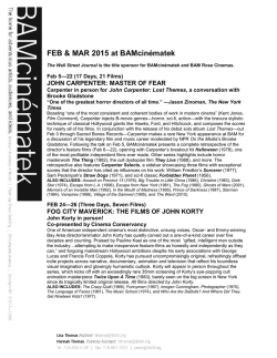 Feb Mar 2015 Overview - Brooklyn Academy of Music
