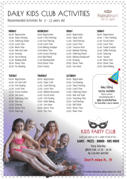 view daily kids activities schedule