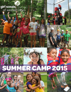 View our 2015 Camp Brochure - Girl Scouts of Western Ohio