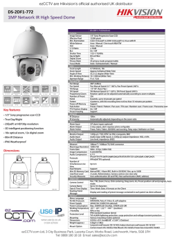 HIkvision DS-2DF1-772 1MP Network IR High Speed Dome - Use-IP