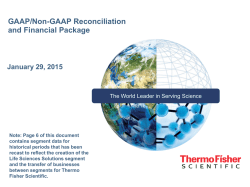 GAAP/Non-GAAP Reconciliation and Financial Package