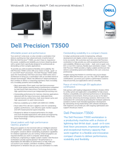 Dell Precision T3500 Spec Sheet