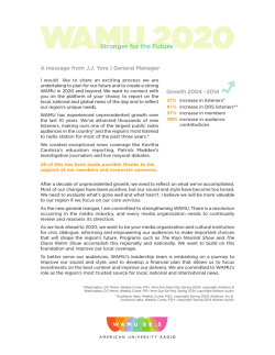 WAMU 2020: Stronger For The Future (PDF)