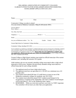 application - Eastern Oklahoma State College