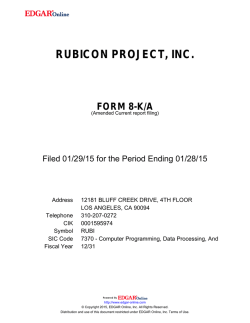 rubicon project, inc. form 8-k/a