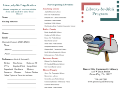 Library-by-Mail Program - Grove City Community Library