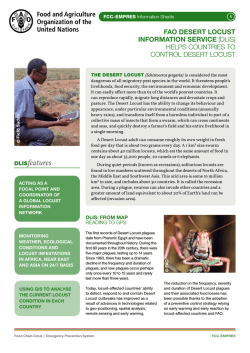 FAO Desert Locust Information Service (DLIS) helps countries to
