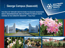 George Campus (Saasveld) - South African Forestry Contractors